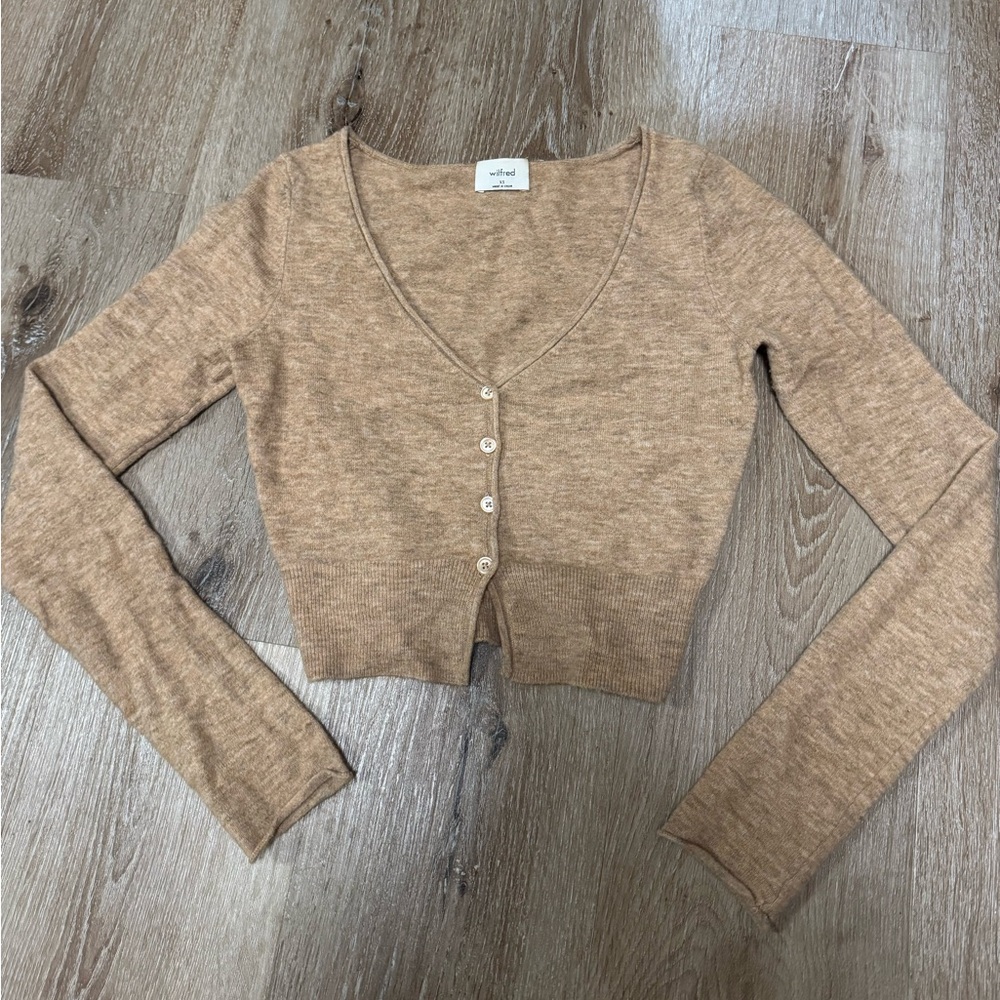 Wilfred cropped knit sweater xs